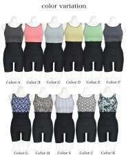 画像3: タンクトップ　ハイウェスト レディース フィットネス セパレート 体型カバー フィットネス水着 水着スイムウェア めくれ防止 ビキニ 女の子 タンキニ インナー 競泳水着 スイムキャップ フィットネス水着 (3)