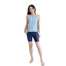 画像13: タンク 前ファスナー　レディース フィットネス セパレート 体型カバー フィットネス水着 水着スイムウェア めくれ防止 ビキニ 女の子 タンキニ インナー 競泳水着  (13)