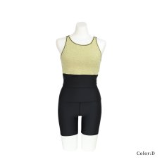 画像22: タンクトップ　ハイウェスト レディース フィットネス セパレート 体型カバー フィットネス水着 水着スイムウェア めくれ防止 ビキニ 女の子 タンキニ インナー 競泳水着 スイムキャップ フィットネス水着 (22)