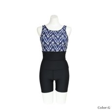 画像19: タンクトップ　ハイウェスト レディース フィットネス セパレート 体型カバー フィットネス水着 水着スイムウェア めくれ防止 ビキニ 女の子 タンキニ インナー 競泳水着 スイムキャップ フィットネス水着 (19)