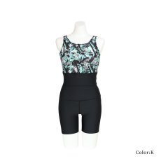 画像15: タンクトップ　ハイウェスト レディース フィットネス セパレート 体型カバー フィットネス水着 水着スイムウェア めくれ防止 ビキニ 女の子 タンキニ インナー 競泳水着 スイムキャップ フィットネス水着 (15)