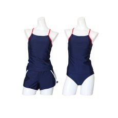 画像10: 三点セット水着　スポーツ　タンクフィットネス　水着セット スポーツ 競泳 練習用水着 タンク フィットネス 水着 レディース  セパレート ノースリ  セット めくれ防止 (10)