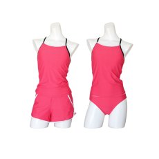 画像11: 三点セット水着　スポーツ　タンクフィットネス　水着セット スポーツ 競泳 練習用水着 タンク フィットネス 水着 レディース  セパレート ノースリ  セット めくれ防止 (11)