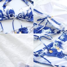 画像13: 体型カバー水着セット カップインタイプのタンキニ 脱ぎ着もしやすい水着 Tシャツ付 タンキニ水着4点セットモテカワ水着  パッド付 セットアップ 大人 2WAY素材　ママ水着　 (13)