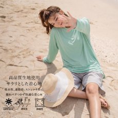 画像12: 体系カバー水着５点セット　Tシャツ　布帛サーフパンツ　レギンス　タンキニ上下セット運動服　ヨガ　スポーツウェア レディース ラッシュガード 上下セット 体型カバー セパレート タンキニ 長袖 レギンス uvカット upf50+ プール 海 水陸両用 無地シンプル色展開　 (12)