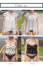 画像5: ワンピースセット体型カバー水着　ワンピース水着 uvカット 体型カバー 大きいサイズ ママ水着 レディース 3点セット ワンピース水着 uvカット 体型カバー 大きいサイズ ママ水着 おしゃれ セクシー パッド付き バスト 盛れる ショートパンツ一体型 オールインワン ラッシュガード セット (5)