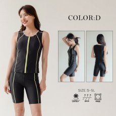 画像12: S〜5Lまで　スポーツ　タンクフィットネス　水着セット スポーツ 競泳 練習用水着 タンク フィットネス 水着 レディース フィットネス水着 セパレート ノースリ スイムキャップ セット めくれ防止  (12)