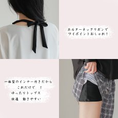 画像6: 長袖トップス＆ミドルパンツ　インナー付き一体型 水着 2点セット 水陸両用 水着 レディース 体型カバー 上下セット セット セパレート 　UVカット  ギフト トップス Tシャツ パンツ 大きいサイズ 可愛い プレゼント 無地 シンプル かわいい  (6)