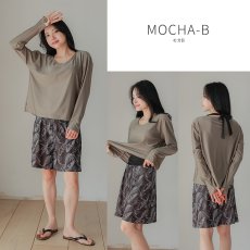 画像24: 長袖トップス＆ミドルパンツ　インナー付き一体型 水着 2点セット 水陸両用 水着 レディース 体型カバー 上下セット セット セパレート 　UVカット  ギフト トップス Tシャツ パンツ 大きいサイズ 可愛い プレゼント 無地 シンプル かわいい  (24)