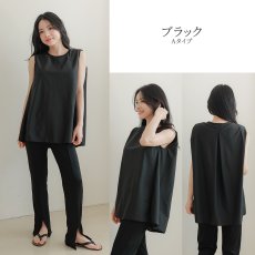 画像17: 一体型のインナー付きラッシュワンピースとパンツセット水着、どちらも　一体型のインナー付き、まるで洋服のように気になるお腹や太ももをしっかり隠せる、着替えがラクな一体型 (17)