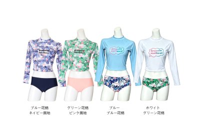 画像3: パット付き　ラッシュガード　ショーツ水着セット　フィットネス水着 レディース セパレート ビキニ ラッシュガード 上下2点セット ノンワイヤー パット入り パンツ 体型カバー 海 プール ベビースイミング ヨガ スイミング 日焼け対策 レディース 