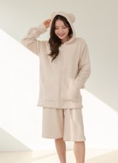 画像10: ZIP 猫耳フードパーカーとショットパンツセット  ZIP 猫耳フードパーカーとショットパンツセットレデイースパジャマ　フードパーカーとショットパンツセット ルームウェア レディース パジャマ (10)