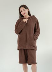 画像23: ZIP 猫耳フードパーカーとショットパンツセット  ZIP 猫耳フードパーカーとショットパンツセットレデイースパジャマ　フードパーカーとショットパンツセット ルームウェア レディース パジャマ (23)