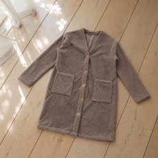 画像4: 着る毛布 モコモコレディースVネックロングタイプパジャマ　ルームウェア レディース 冬 もこもこ ロング カーディガン 暖かい ワンピース 長袖 可愛い ガウン レディース ルームウェア バスローブ ワンピース ガウン カーディガン 部屋 (4)