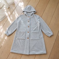 画像8: ビックサイズあり　mokomoko フードつき レディースロング　大きいサイズありパジャマ　もこもこ ロング カーディガン 暖かい ワンピース 長袖 可愛い ガウン 5L 4L 3L　LL　L(F）の５サイズ展開  (8)